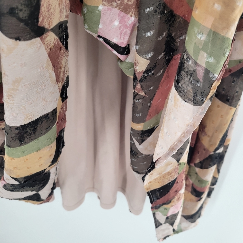 Torrid Mini Clip Dot Front Keyhole Dress Geo Multi Size 2X - Picture 4 of 7